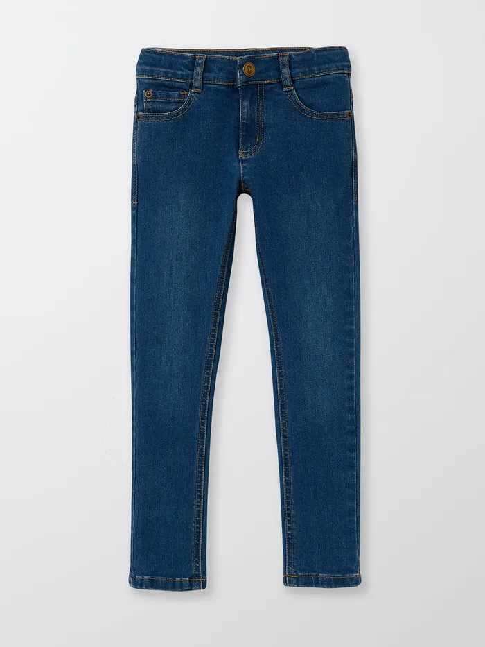 Boys Cyrillus Clothing SlimFit Jeans 6409 Bleu Moyen Uni