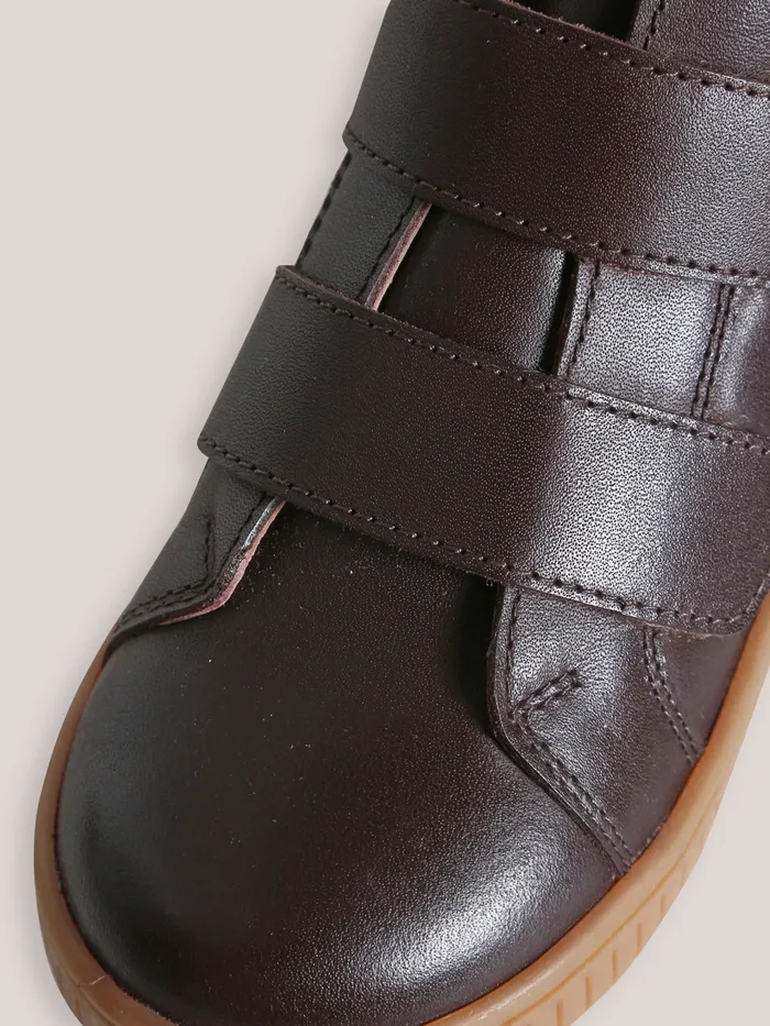 Boys Cyrillus Shoes Leather Ankle Boots Marron Fonce