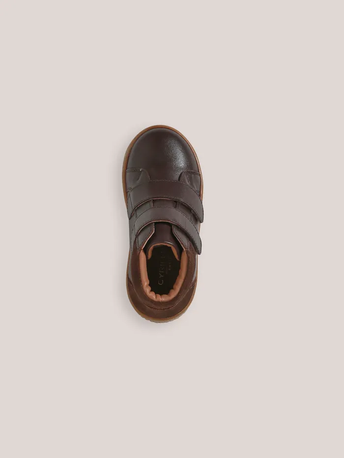 Boys Cyrillus Shoes Leather Ankle Boots Marron Fonce