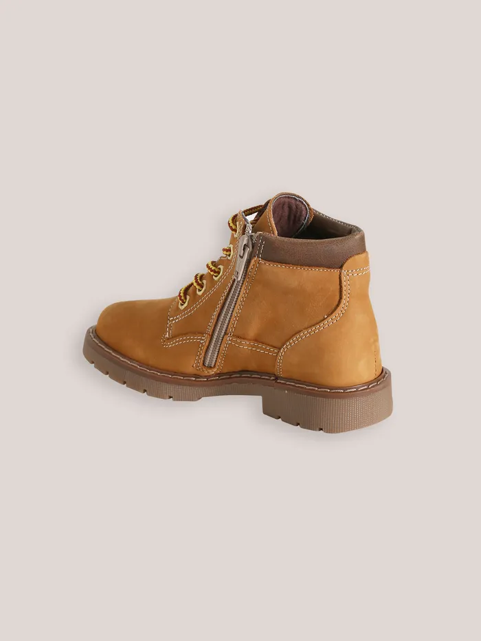 Boys Cyrillus Shoes Nubuck Leather Ankle Boots Miel