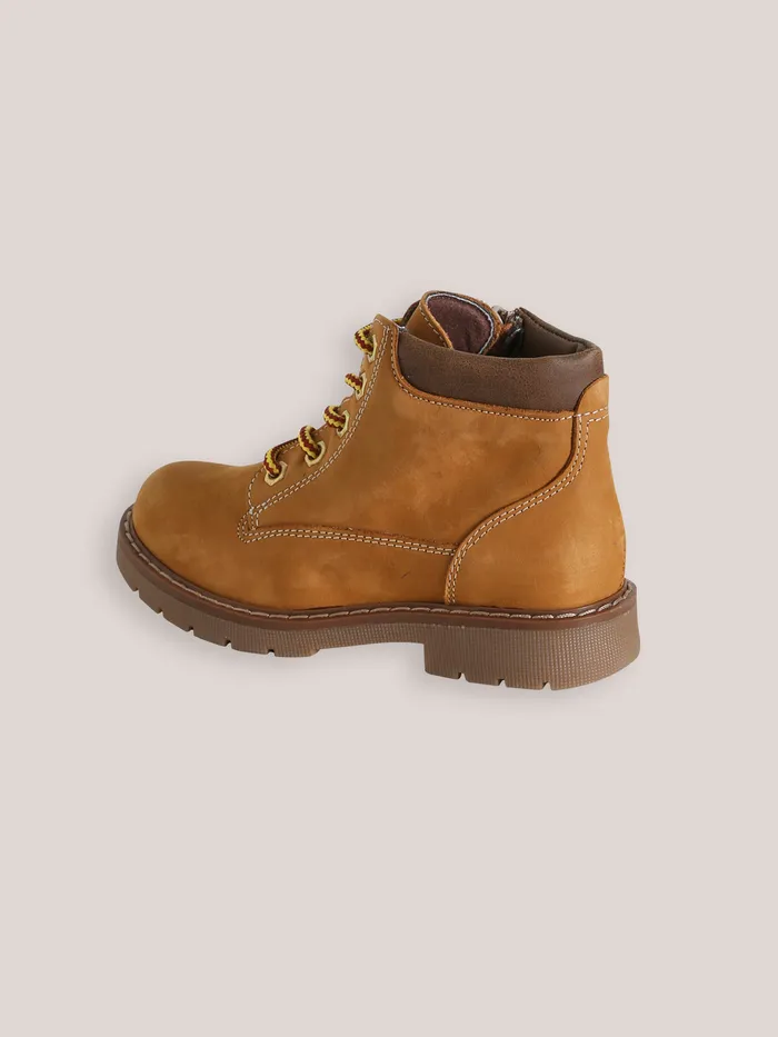 Boys Cyrillus Shoes Nubuck Leather Ankle Boots Miel