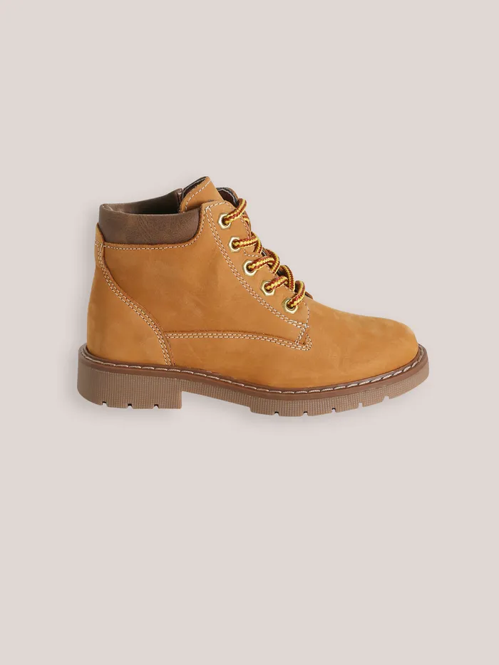 Boys Cyrillus Shoes Nubuck Leather Ankle Boots Miel