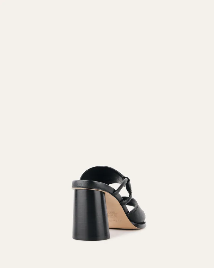 Cammy mid heel sandals black leather Women MID SANDALS jomercer