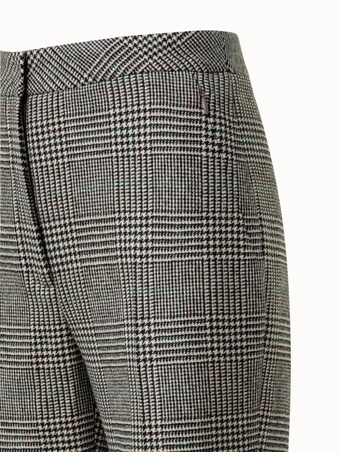 Cashmere Bootcut Pants With Prince Of Wales Check Greigeblack Women Akris Pants