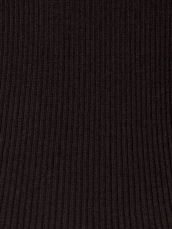 Cashmere Silk Fine Rib Mock Neck Mocca Women Akris Knitwear