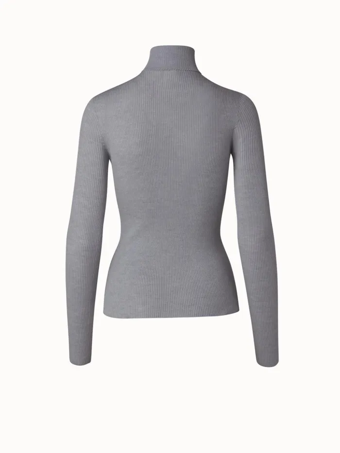 Cashmere Silk Knit Pullover Smoke Women Akris Cashmere