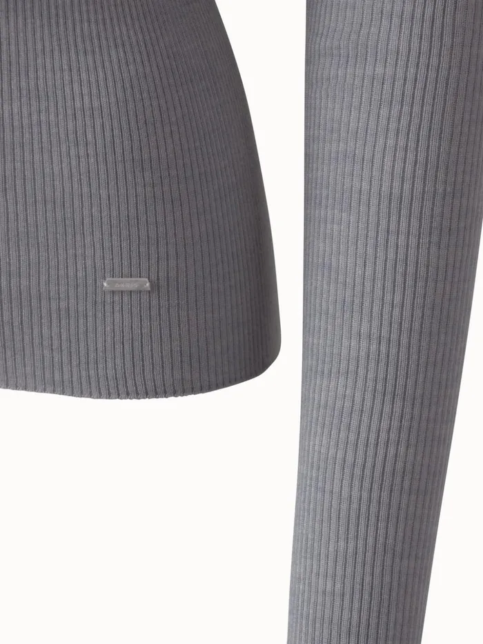 Cashmere Silk Knit Pullover Smoke Women Akris Cashmere