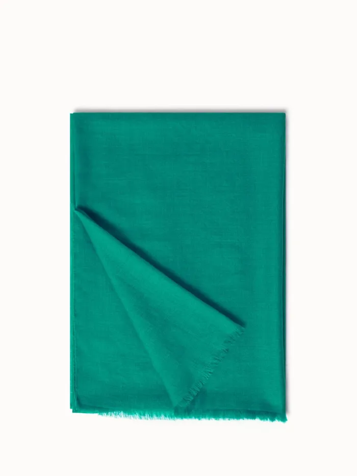 Cashmere Silk Scarf Jade Women Akris Cashmere