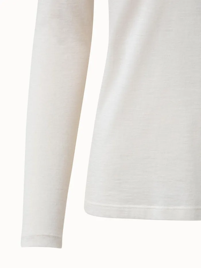 Cashmere Silk Shirt Offwhite Women Akris Cashmere