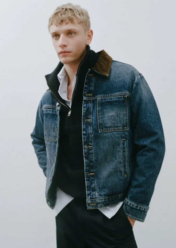 CHESTER DENIM JACKET Simon Wash Denim Nili Lotan Men