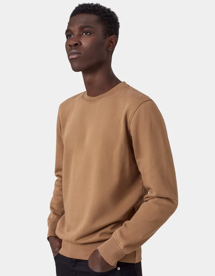 Classic Organic Crew 8211 Sahara Camel Crewneck Sweatshirts Colorfulstandard Men