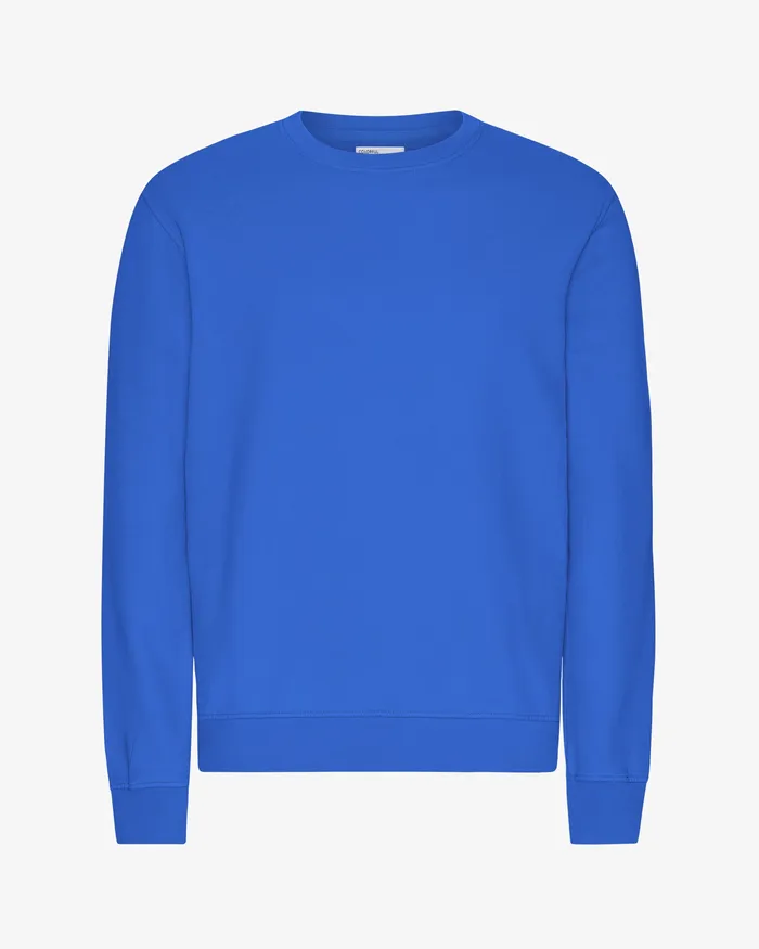Colorfulstandard Classic Organic Crew 8211 Sapphire Blue Men Crewneck Sweatshirts