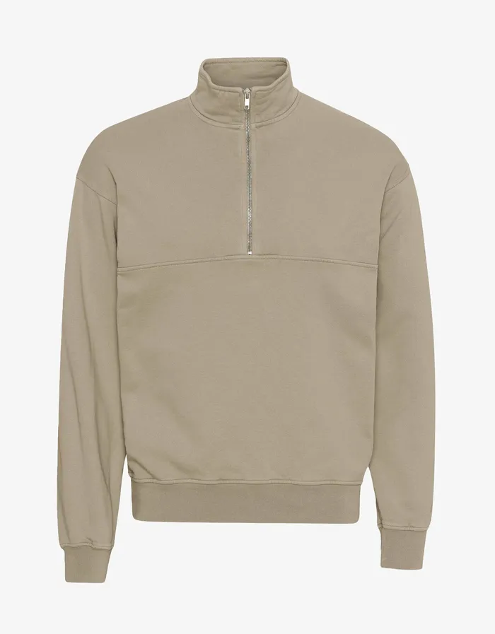 Colorfulstandard Organic Quarter Zip 8211 Oyster Grey Women Quarter Zips