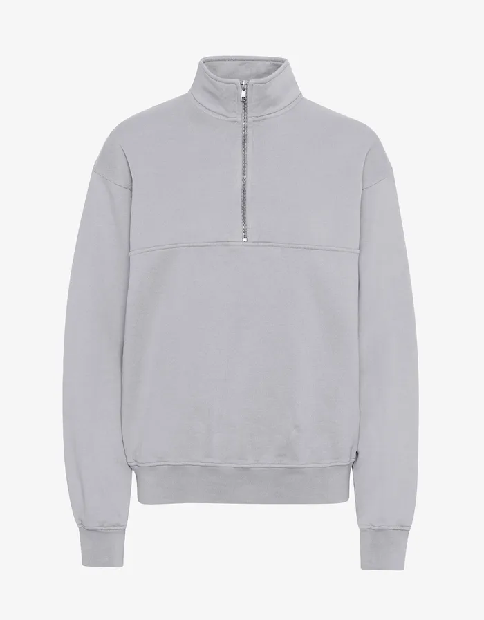 Colorfulstandard Quarter Zips Women Organic Quarter Zip 8211 Limestone Grey