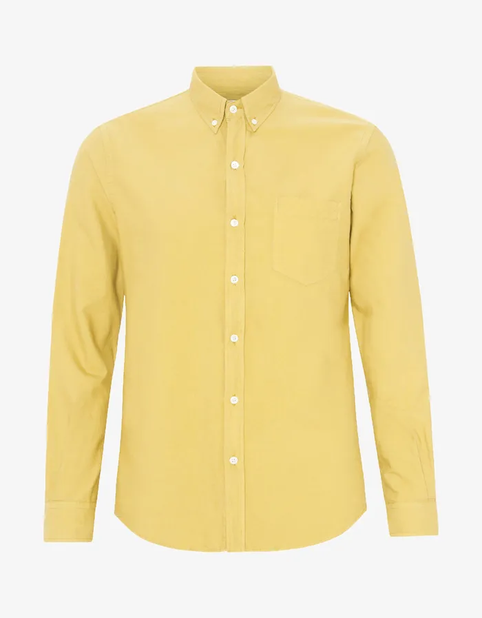 Colorfulstandard Shirts Men Organic Button Down Shirt 8211 Lemon Yellow