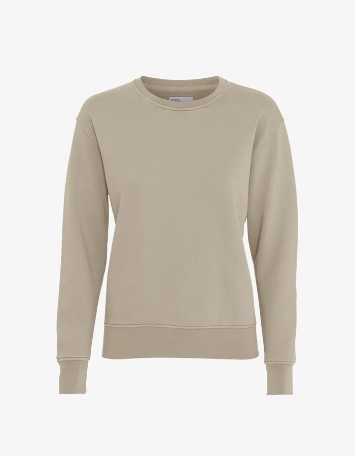 Colorfulstandard Women Classic Organic Crew 8211 Oyster Grey Women Crewneck Sweatshirts
