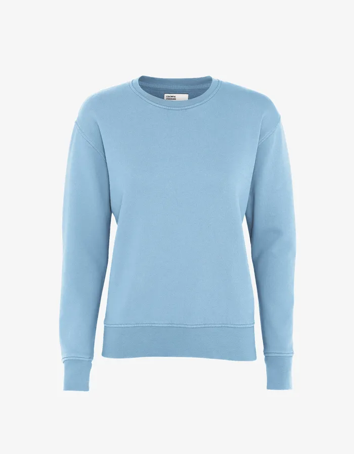 Colorfulstandard Women Classic Organic Crew 8211 Seaside Blue Women Crewneck Sweatshirts