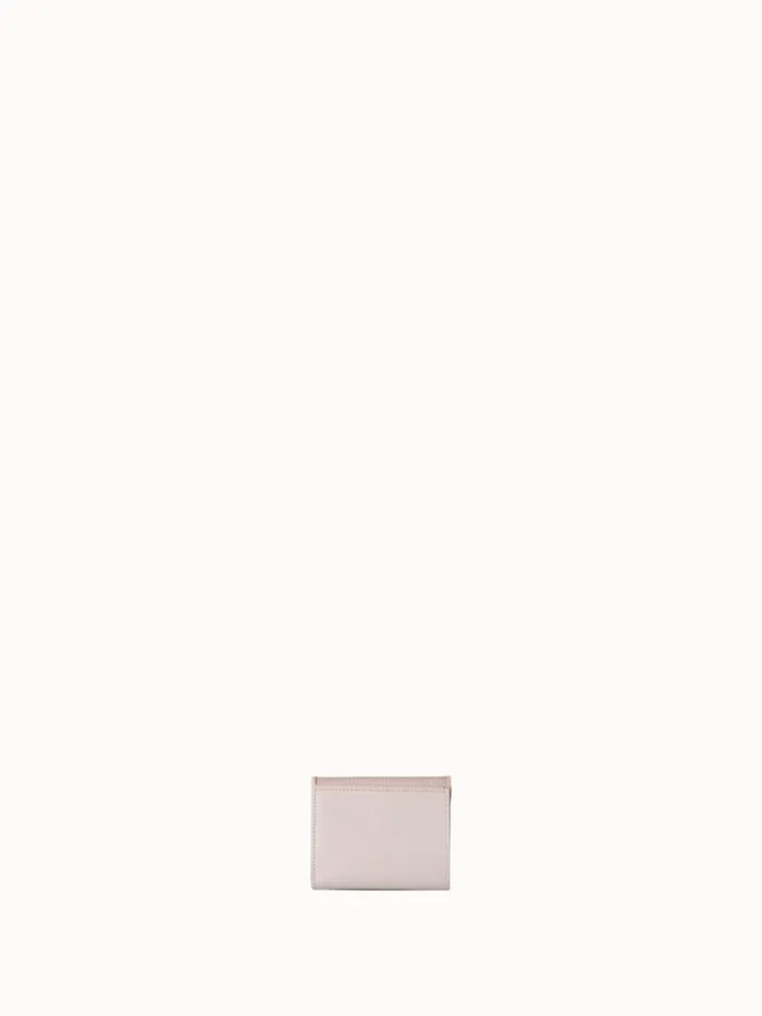 Compact Wallet In Horsehair And Leather Stucco Women Akris Wallets