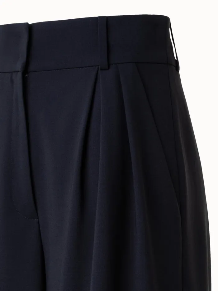 Cool Wool Pleated Bermuda Short Black Women Akris Shorts