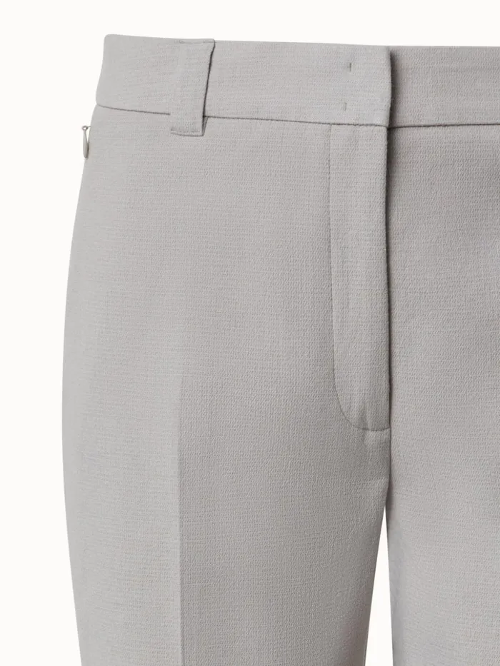 Cotton Silk DoubleFace Cropped Tapered Pants Clay Women Akris Pants