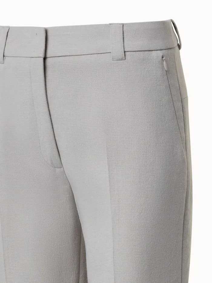 Cotton Silk DoubleFace Cropped Tapered Pants Clay Women Akris Pants
