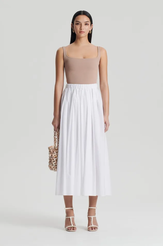 CREPE KNIT SQUARE CAMISOLE OAT Knitwear Scanlan Theodore Women