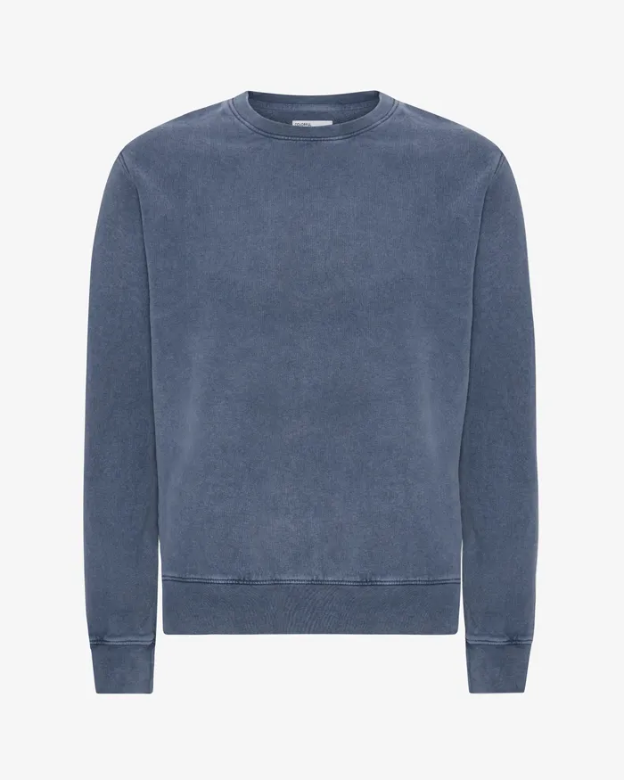 Crewneck Sweatshirts Men Classic Organic Crew 8211 Neptune Blue Colorfulstandard