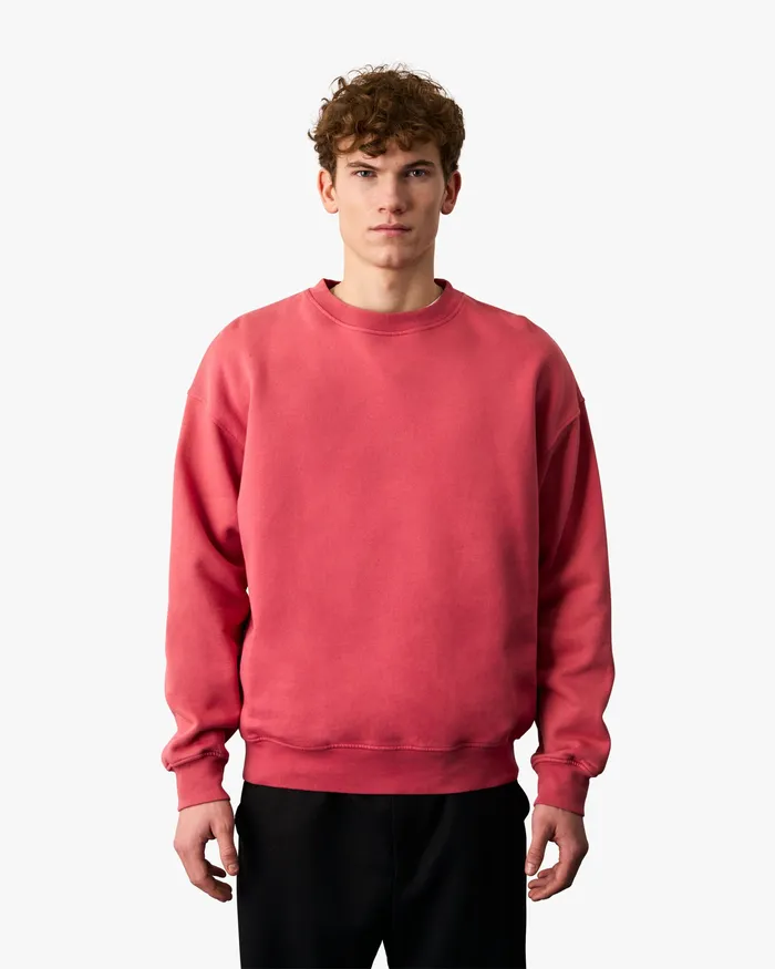 Crewneck Sweatshirts Organic Oversized Crew 8211 Burned Yellow Colorfulstandard Men