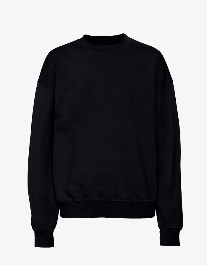 Crewneck Sweatshirts Organic Oversized Crew 8211 Deep Black Colorfulstandard Men