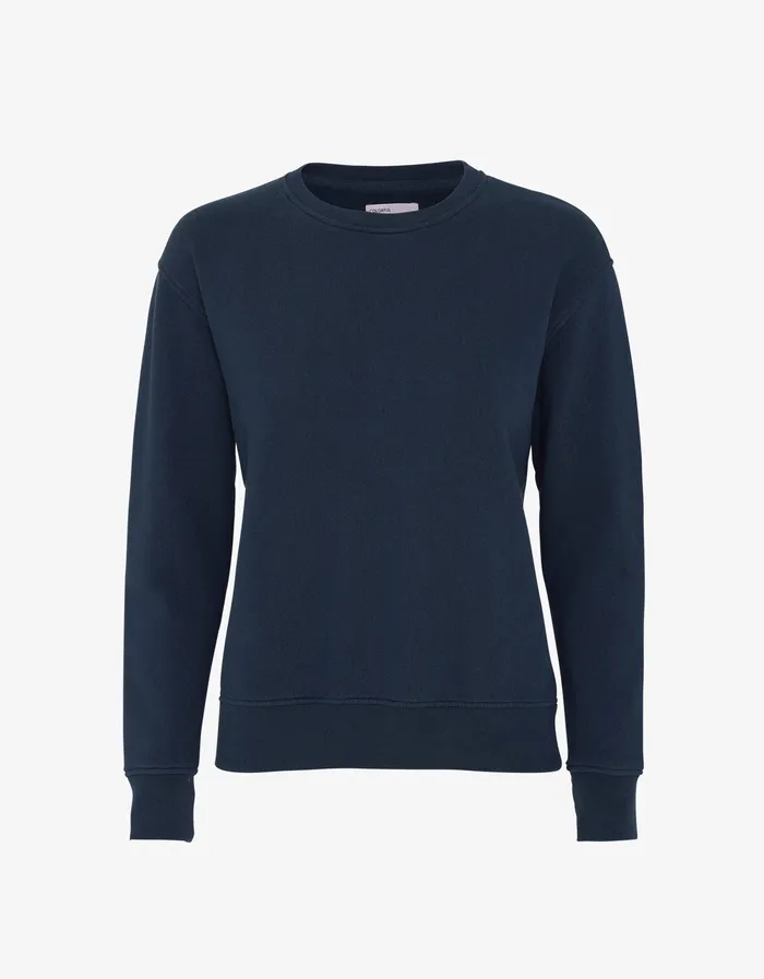 Crewneck Sweatshirts Women Classic Organic Crew 8211 Navy Blue Colorfulstandard Women