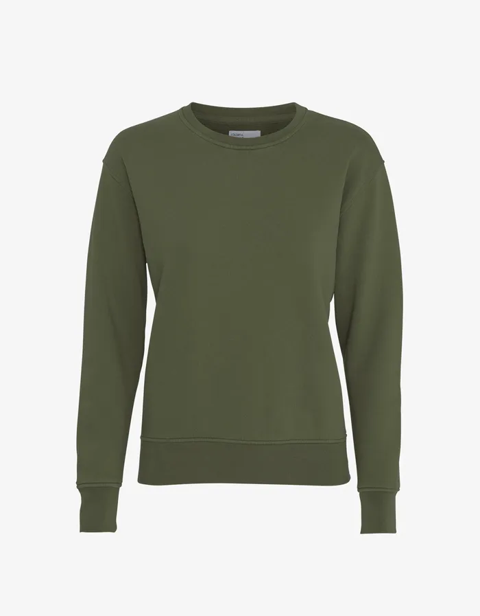 Crewneck Sweatshirts Women Colorfulstandard Women Classic Organic Crew 8211 Seaweed Green