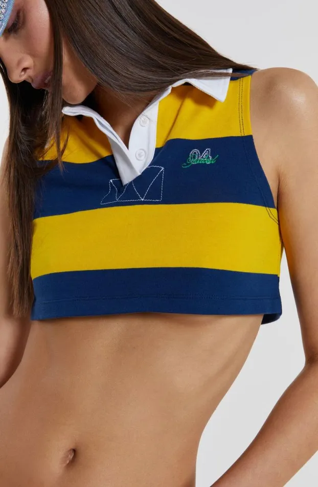 Crop Tops Women Jaded London League Cropped Rugby Vest