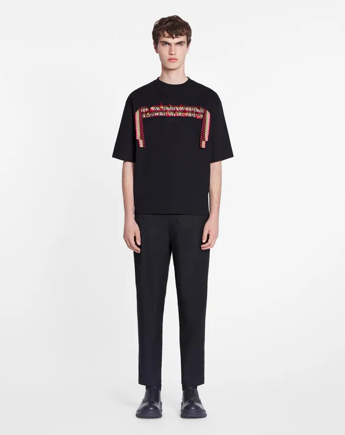 Curb Lace Lanvin Oversized Tshirt Black Men Lanvin Tshirts and Polos Curb Lace Lanvin Oversized Tshirt Black Men Lanvin Tshirts and Polos