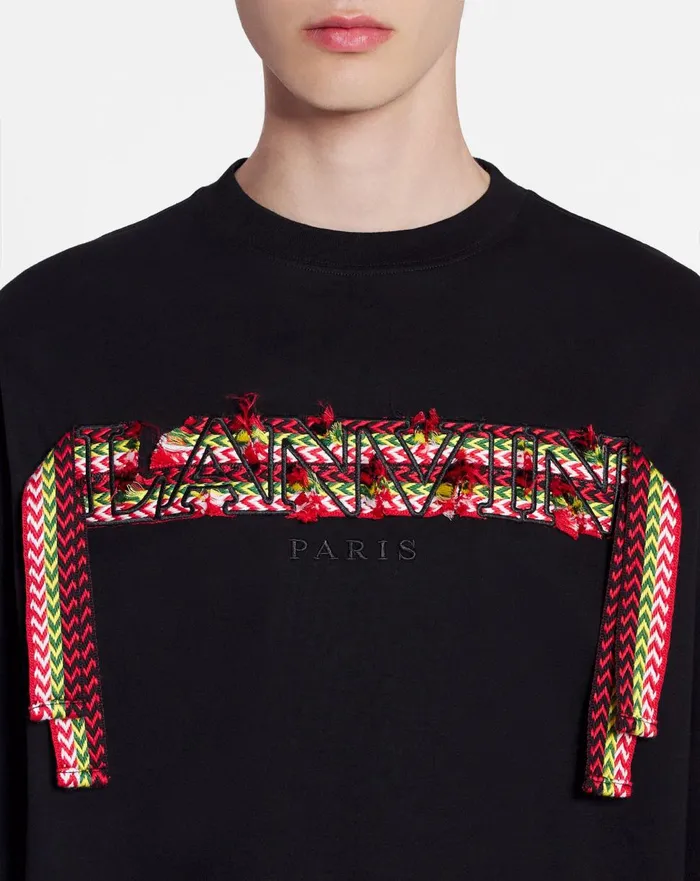 Curb Lace Lanvin Oversized Tshirt Black Men Lanvin Tshirts and Polos Curb Lace Lanvin Oversized Tshirt Black Men Lanvin Tshirts and Polos