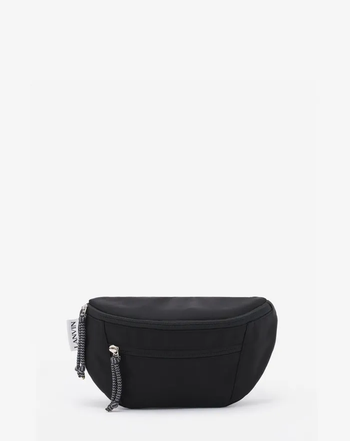 Curb Nylon Fanny Pack Black Men Lanvin Backpacks and Belt Bags