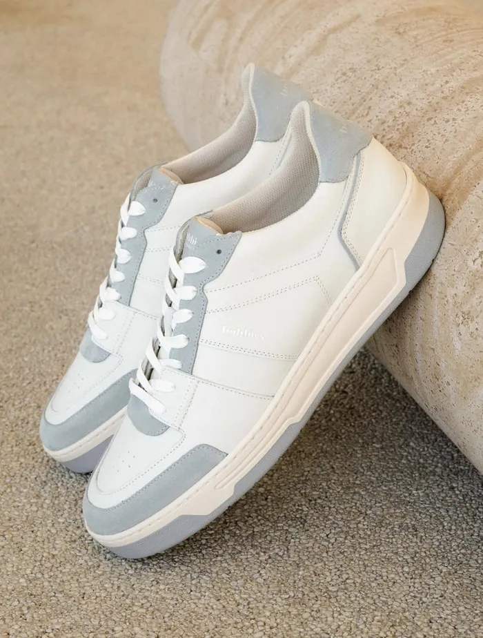 Cyrus Off White and Frosty Blue Men Bobbies Sneakers