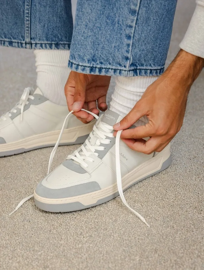 Cyrus Off White and Frosty Blue Men Bobbies Sneakers