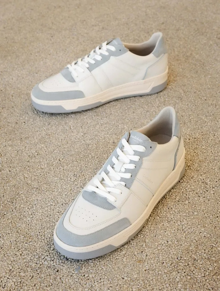 Cyrus Off White and Frosty Blue Men Bobbies Sneakers