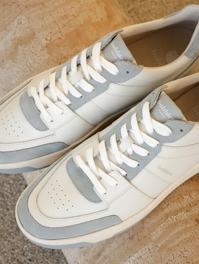 Cyrus Off White and Frosty Blue Men Bobbies Sneakers
