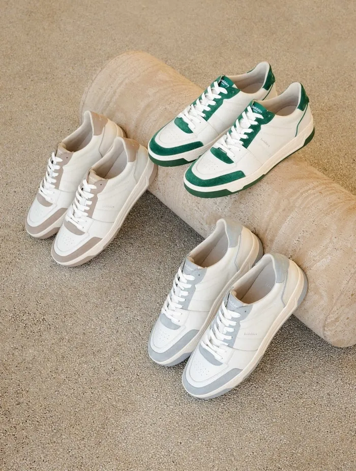 Cyrus Off White and Frosty Blue Men Bobbies Sneakers