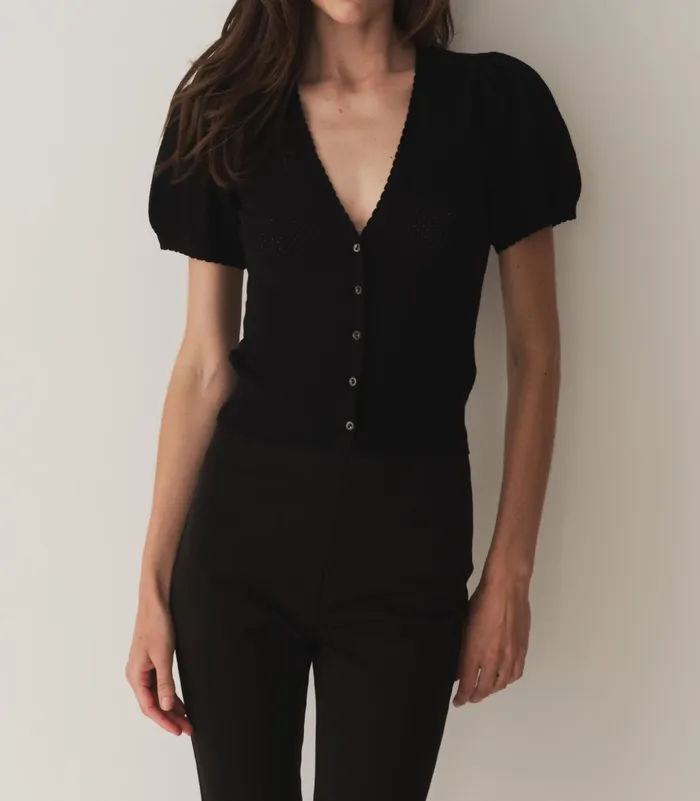 DEN Ambrose Cardigan Black Women Knitwear