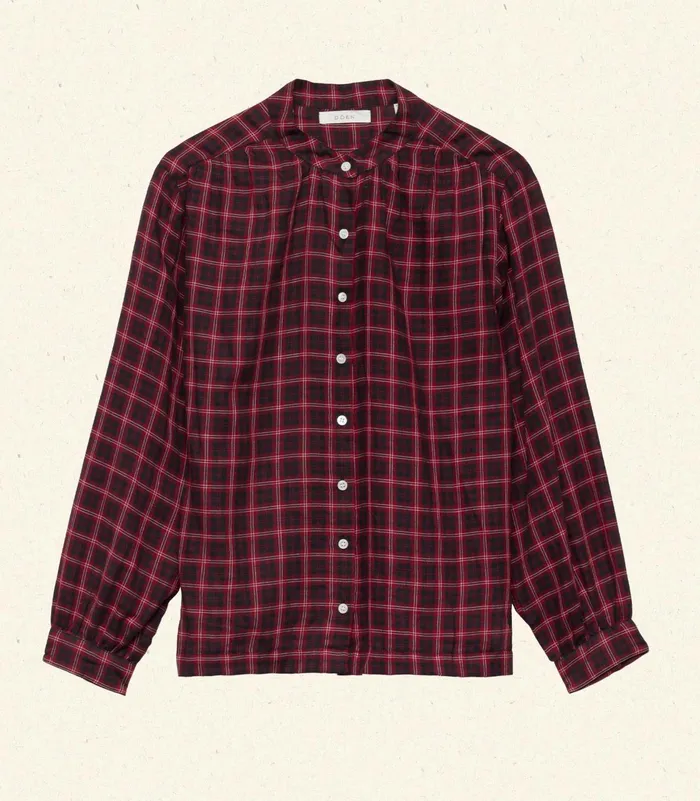 DEN Breena Top Rouge Countryside Plaid Women Tops