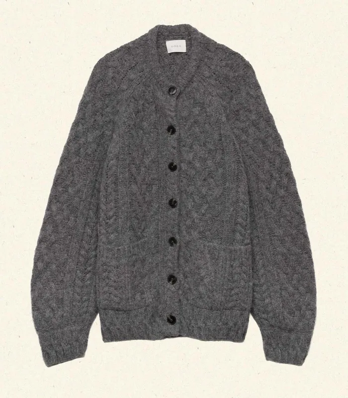 DEN Caldwell Cardigan Charcoal Women Knitwear