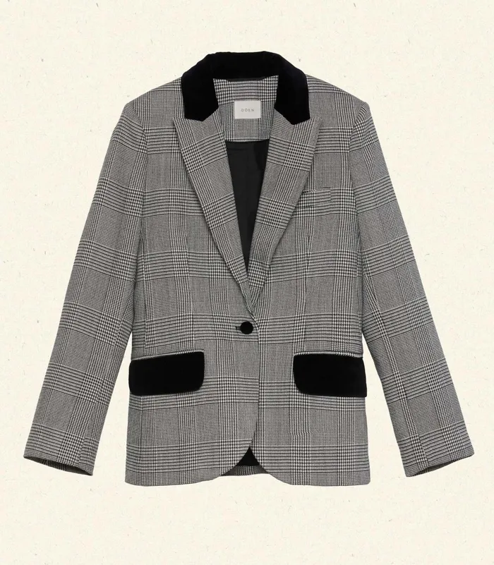 DEN Casper Blazer Wainwright Houndstooth Check Women Coats and Jackets