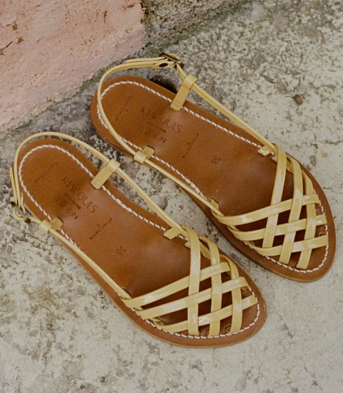 DEN DEN and KJacques Peche Sandal Yellow Women Shoes