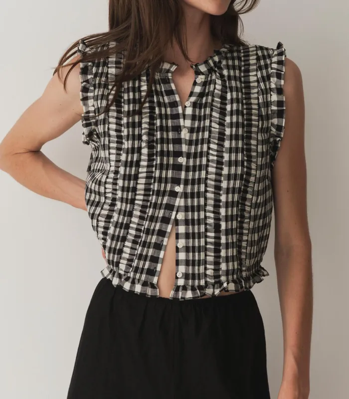 DEN Harietta Top Marilyn Gingham Women Tops