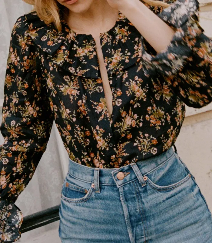 DEN Jamie Top Foxglove Floral Women Tops DEN Jamie Top Foxglove Floral Women Tops