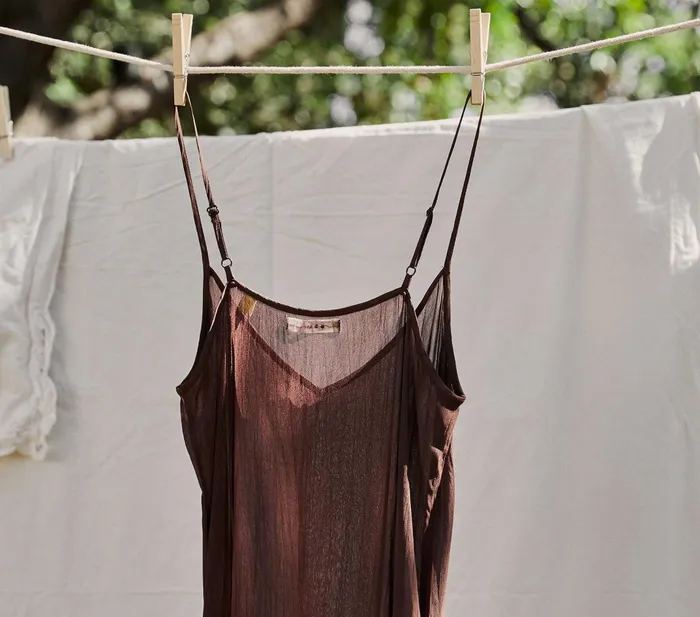DEN Long Deep VNeck Slip Umber Women Slips DEN Long Deep VNeck Slip Umber Women Slips