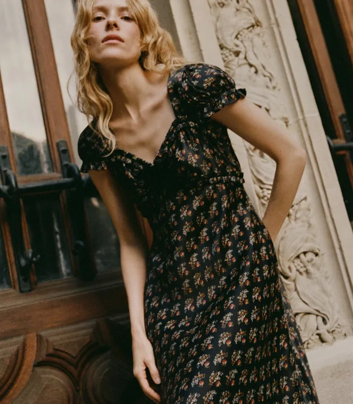 DEN Marybell Dress Delphinium Floral Women Dresses