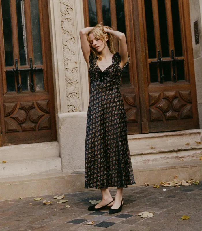 DEN Marybell Dress Delphinium Floral Women Dresses